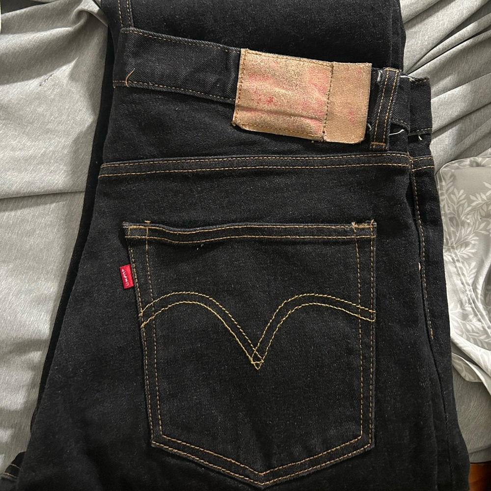 Levi's Gray Denim Jeans with Tan Label